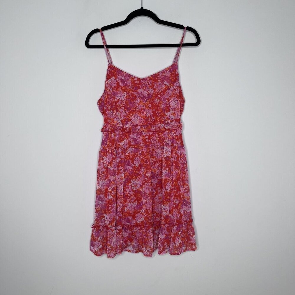 NWT Peach Love Women’s Multi Color Floral Dress Size L